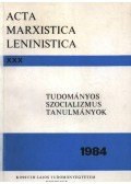 Farkas Dezső - Tudományos szocializmus tanulmányok 1984.