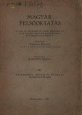 Hóman Bálint - Magyar felsőoktatás III.