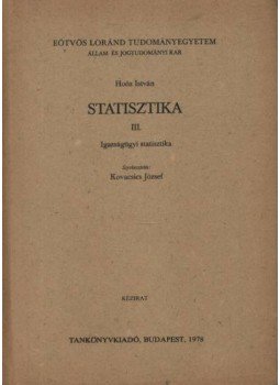 Hoóz István - Statisztika III. Hoóz István - Statisztika III., Budapest 1978 antikvár könyv