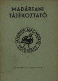 Szentendrey Géza - Madártani tájékoztató 1981. április-június