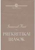 Kant, Immanuel - Prekritikai írások