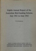 W. B. Hitchcock - Eight annual report of the Australian bird-banding scheme, july 1961 to june 1962. (Ausztráliában megjelölt madarak 9. évi jegyzéke.)
