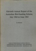 D. Purchase - Eleventh Annual Report of the Australian bird-banding scheme, July 1964 to june 1965. (Ausztrália madárjegyzék-táblázata, 11. éves kiadás)