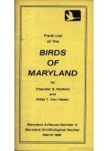 Chandler S. Robbins,Willet T. Van Velzen - Field list of the Birds of Maryland (Maryland madarainak listája)
