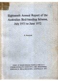 D. Purchase - 18. annual report of the Australian bird-banding scheme, july 1971 to june 1972. (Az Ausztráliában jegyzett madarak listájának 18. évi kiadása)