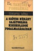 Kernya Róza - A szöveg néhány sajátossága kisiskolások fogalmazásaiban
