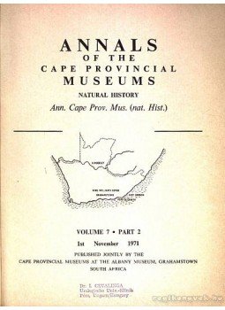 Több szerző - Annals of the Cape Provincial Museums (A Cape Területi Múzeumok évkönyve) 7/2/1971, Grahamstown 1971 antikvár könyv