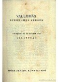Vas István - Vallomás