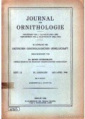 Erwin Stresemann - Journal für Ornithologie 92 Heft 1-2 1944 (Ornitológiai Újság)