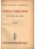 Várkonyi Nándor - Sziriat oszlopai