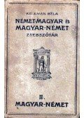Kelemen Béla - Német-magyar és magyar-német zsebszótár II. magyar-német rész