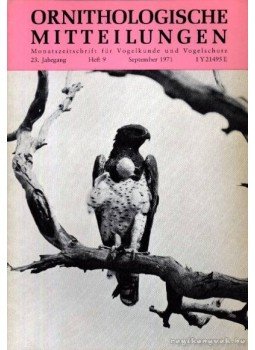 Több szerző - Ornithologische Mitteilungen 1971, 23. Jahrgang, 9. Heft (Ornitológiai Közlöny 1971, 23. évf., 9. füzet), Wiesbaden 1971 antikvár könyv