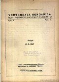 Dely, O.G. - Vertebrata Hungarica II. 2 1960 (Magyarországi gerincesek II. évf. 2.szám 1960)