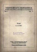 Dely, O.G. - Vertebrata Hungarica I. 2. 1959 (Magyarországi gerincesek I. 2. 1959)