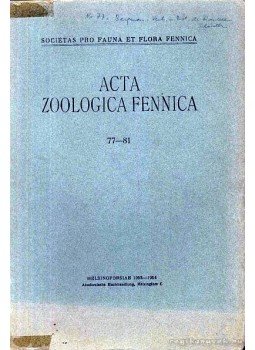 Több szerző - Acta Zoologica Fennica 77-81 1953-1954 (Finn Zoológiai Akták Nr. 77-81 1953-54), Helsingforsiae 1954 antikvár könyv