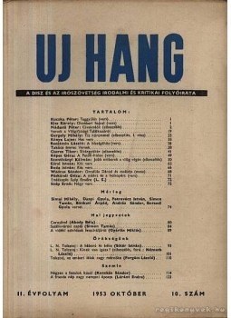 Erdei Sándor - Új Hang 1953/ 10. szám Erdei Sándor - Új Hang 1953/ 10. szám, Budapest 1953 antikvár könyv