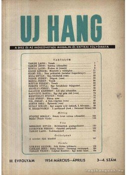 Erdei Sándor - Új Hang 1954 III. évf. 3-4. szám Erdei Sándor - Új Hang 1954 III. évf. 3-4. szám, Budapest 1954 antikvár könyv