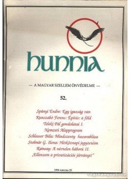 Bodnár István - Hunnia 52. Bodnár István - Hunnia 52., Budapest 1994 antikvár könyv