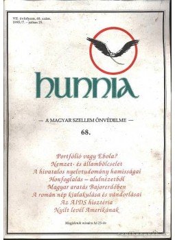 Kunszabó Ferenc - Hunnia 68. Kunszabó Ferenc - Hunnia 68., Budapest 1995 antikvár könyv