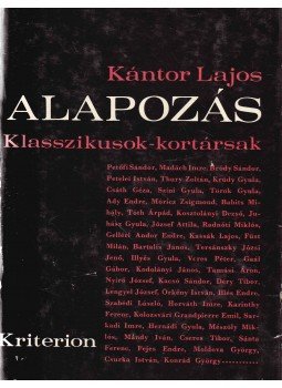 Kántor Lajos - Alapozás Kántor Lajos - Alapozás, Bukarest 1970 antikvár könyv