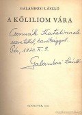 Galambosi László - A kőliliom vára