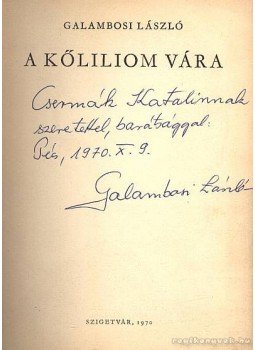 Galambosi László - A kőliliom vára Galambosi László - A kőliliom vára, Szigetvár 1970 antikvár könyv