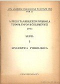 Dr. Wéber Mihály - A Pécsi Tanárképző Főiskola Tudományos Közleményei 1971