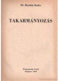 Dr. Barabás Endre - Takarmányozás