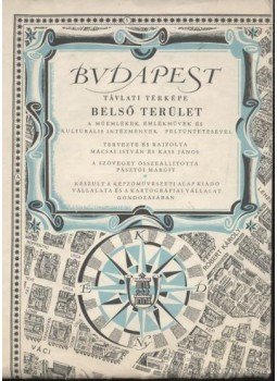 - Budapest távlati térképe - Budapest távlati térképe, Budapest 1963 antikvár könyv