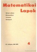 Bolyai János - Matematikai Lapok 4.