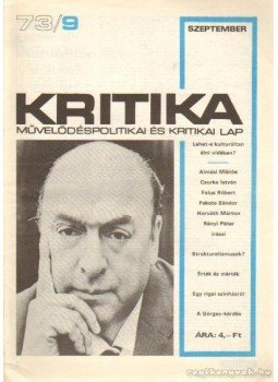 Pándi Pál - Kritika 73/9 Pándi Pál - Kritika 73/9, Budapest 1973 antikvár könyv