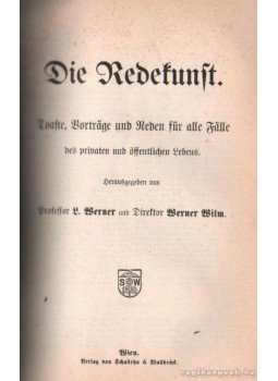 Werner, R. - Der schriftliche Werther und die Redekunst in jeder Lebenslange, Wien 1918 antikvár könyv