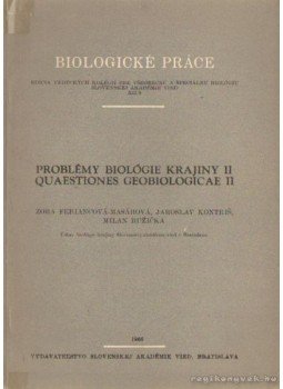 Feriancová-Masárová, Zora, Kontris, Jaroslav, Ruzicka, Milan - problémy biológie krajiny II, Bratislava 1966 antikvár könyv