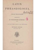 Meissner Károly,Burián János - Latin phraseologia.