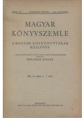Trócsányi Zoltán - Magyar könyvszemle 1944. I. füzet