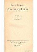 Dante Alighieri - Das neue Leben