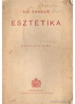 Sík Sándor - Esztétika Sík Sándor - Esztétika, Budapest 0 antikvár könyv
