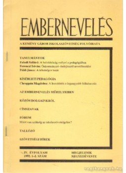 Kemény Gábor - Embernevelés 1992. 1-2. szám Kemény Gábor - Embernevelés 1992. 1-2. szám, Budapest 1992 antikvár könyv