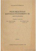 Dr. Geréb György,Dr. Székely Lajos - Pszichológiai gyöveggyűjtemény III.
