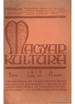 - Magyar kultúra 1914. 4. szám - Magyar kultúra 1914. 4. szám, Budapest 1914 antikvár könyv