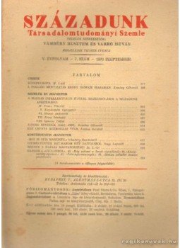 Vámbéry Rusztem- Varró István - Századunk 1930. szeptember 7. szám Vámbéry Rusztem- Varró István - Századunk 1930. szeptember 7. szám, Budapest 1930 antikvár könyv