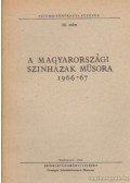 Hont Ferenc - A magyarországi színházak műsora 1966-67