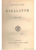 Gyulai Pál - Birálatok 1861-1903
