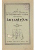 Fényes László - Az Aranyosi Nyilvános Négyévfolyamú Fiú Felső Kereskedelmi Iskola negyvenedik évi értesítője az 1927-28. iskolai évről