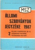 Dr. Szabó Sándorné - Állami Szabványok Jegyzéke 1987 2. állami szabványok (M-X)