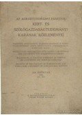 Domokos János - Az Agrártudományi Egyetem Kert- és Szőlőgazdaságtudományi Karának közleményei