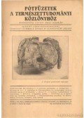 Gombocz Endre,Szabó-Patay József - Pótfüzetek a Természettudományi Közlönyhöz 1933. október-december 65. kötet 4. szám 192.füzet