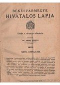 Dr. Uhrin László (szerk.) - Békésvármegye hivatalos lapja 1932. XXXV. évfolyam (teljes)