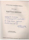 Fekete László - Kiejtési szótár (dedikált)