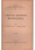 Csuday Jenő dr.,Létmányi Nándor dr. - A magyar alkotmány helyreállítása